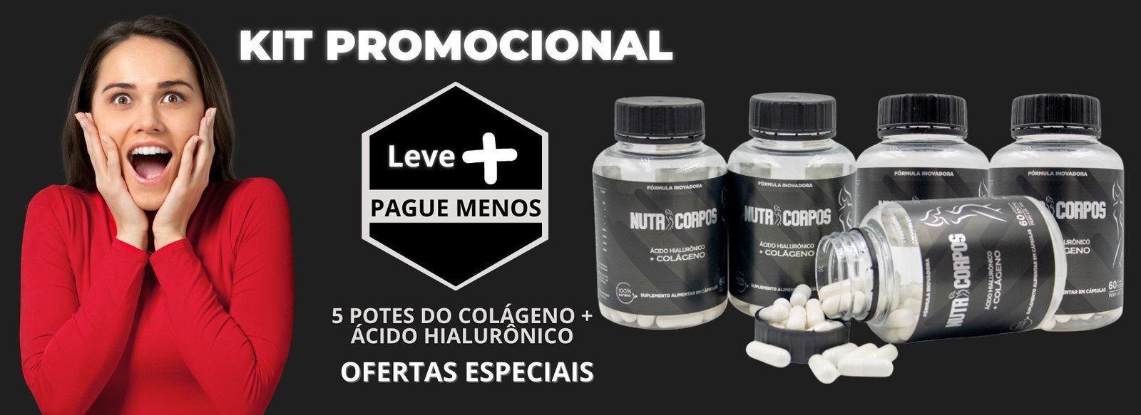 Kit 5 potes Colágenos