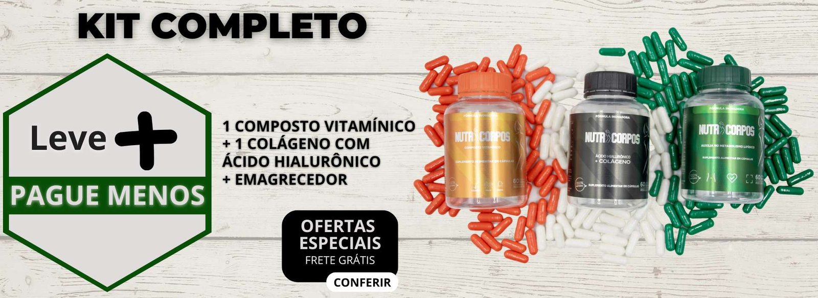 Banner Kit Linha X - Vitamina + Colágeno + Emagrecedor